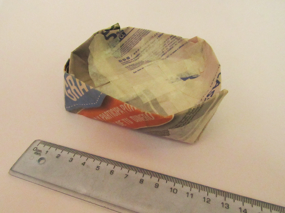 Rectangular Newspaper Water Tank with Taped Bottom