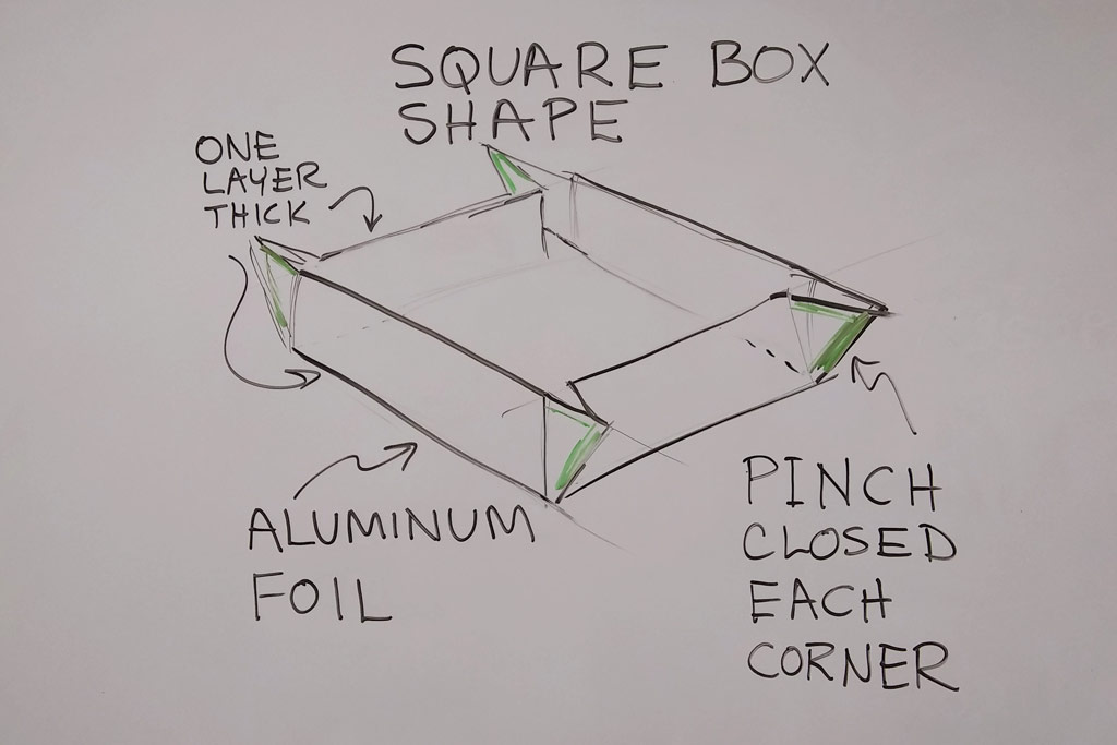 Engineering Design Process Example - Watercraft Square Box Sketch with Some Color