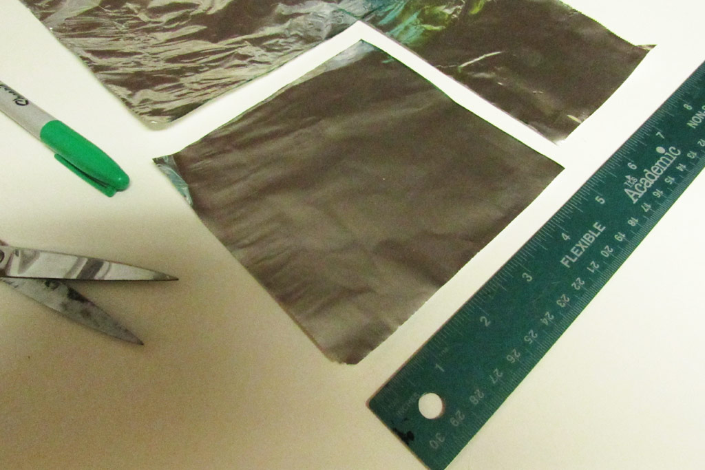 Five-inch Square of Aluminum Foil for Watercraft Prototype