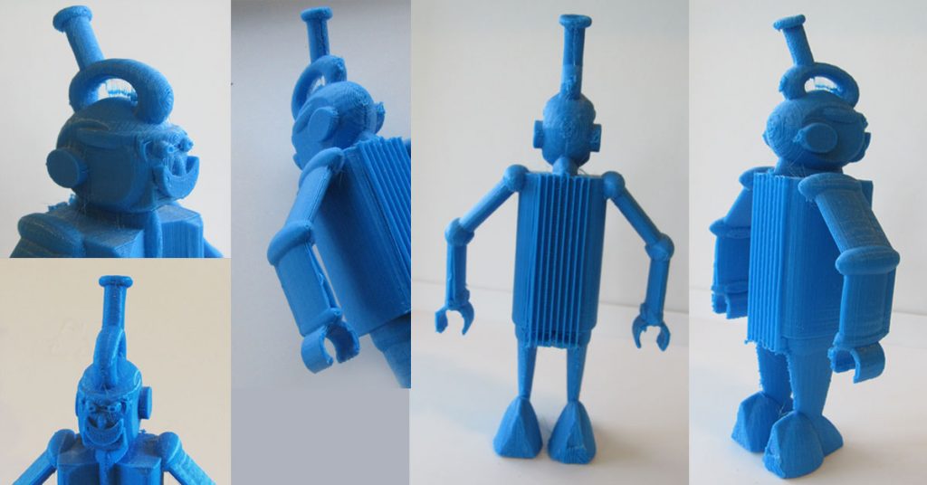 MYP Design VistaThink Robots in Action 3D Printed Peruvian Empathy Robot with a Moche Nose Ornament and a Moche Pottery Head Piece - Photos from Various Angles